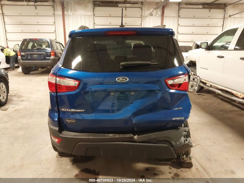 2019 Ford Ecosport Se VIN: MAJ6S3GL8KC257548 Lot: 40700923