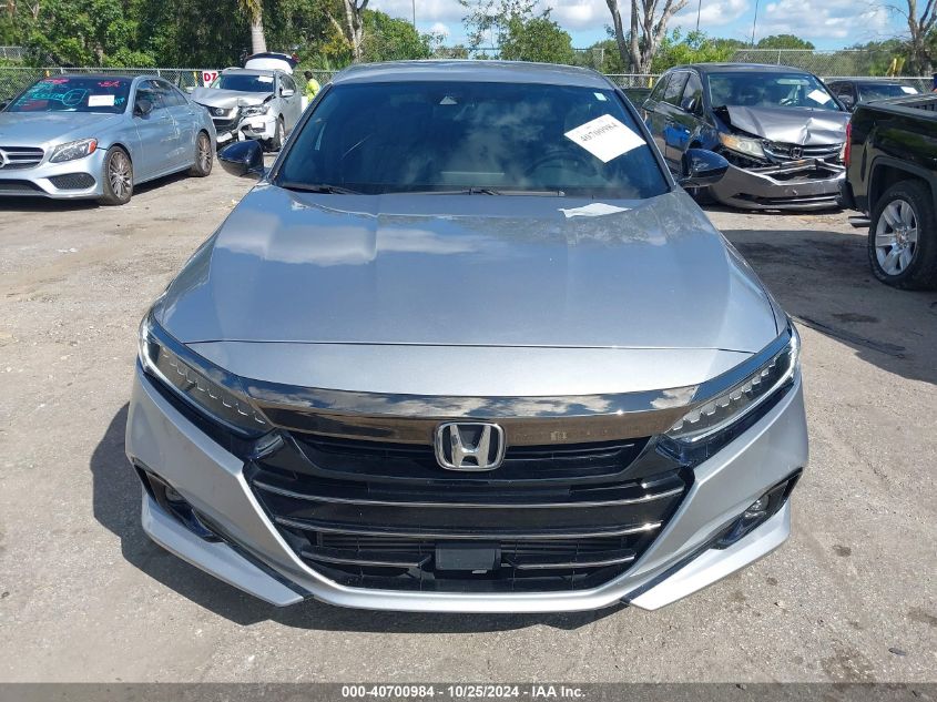 VIN 1HGCV1F34MA023238 2021 HONDA ACCORD SPORT