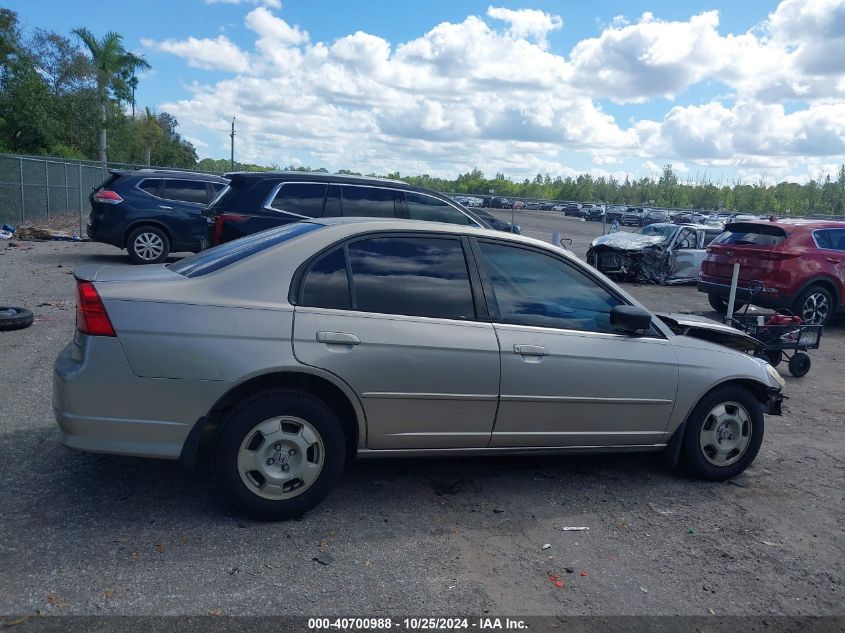 2005 Honda Civic Hybrid VIN: JHMES96675S022667 Lot: 40700988