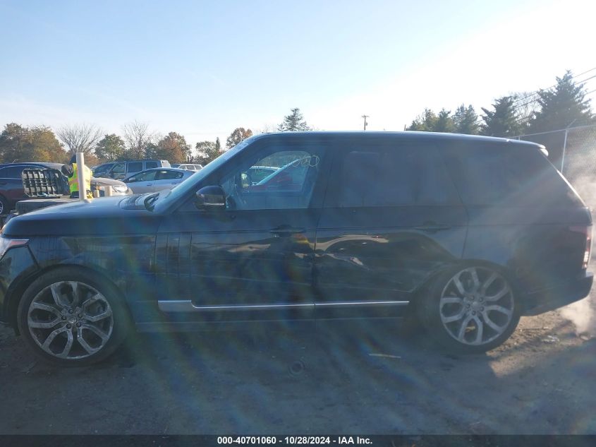 2014 Land Rover Range Rover 5.0L V8 Supercharged/5.0L V8 Supercharged Ebony Edition VIN: SALGS2EF7EA151137 Lot: 40701060