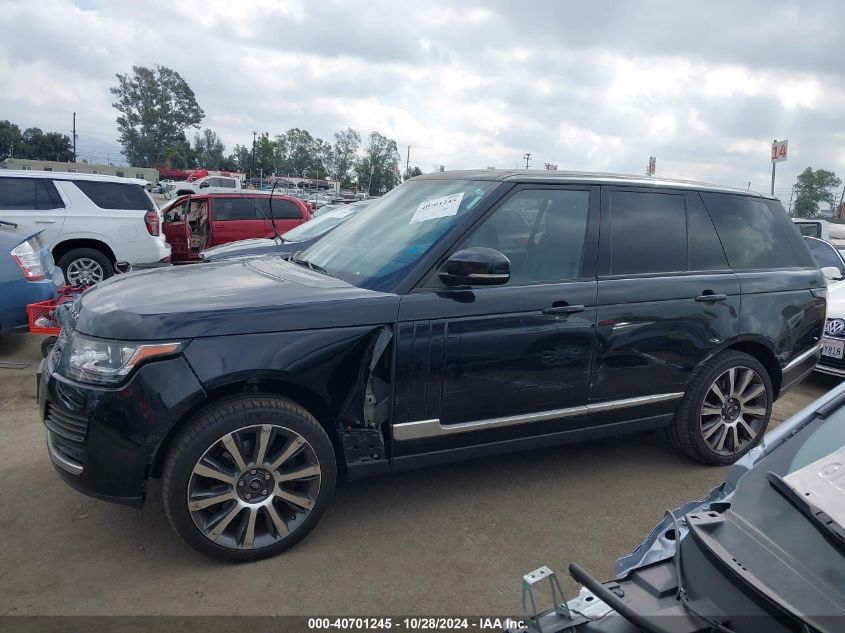 2015 Land Rover Range Rover 3.0L V6 Supercharged VIN: SALGR2VF0FA206329 Lot: 40701245