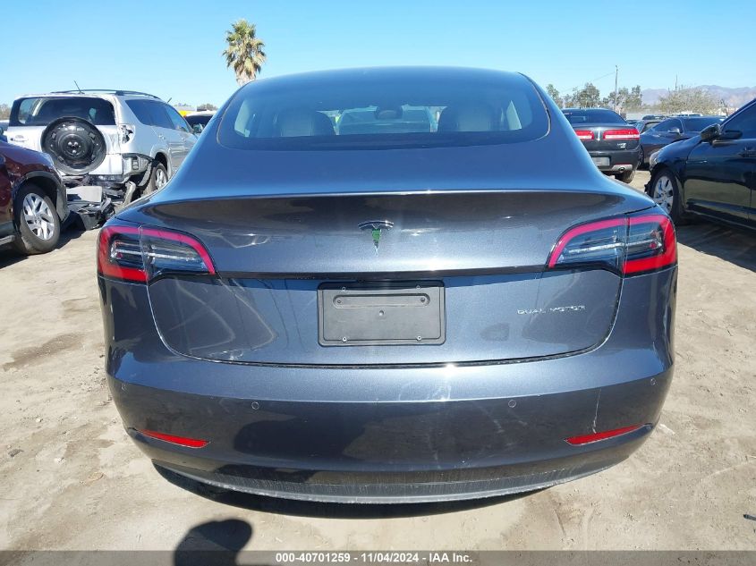 2022 Tesla Model 3 Long Range Dual Motor All-Wheel Drive VIN: 5YJ3E1EBXNF240339 Lot: 40701259