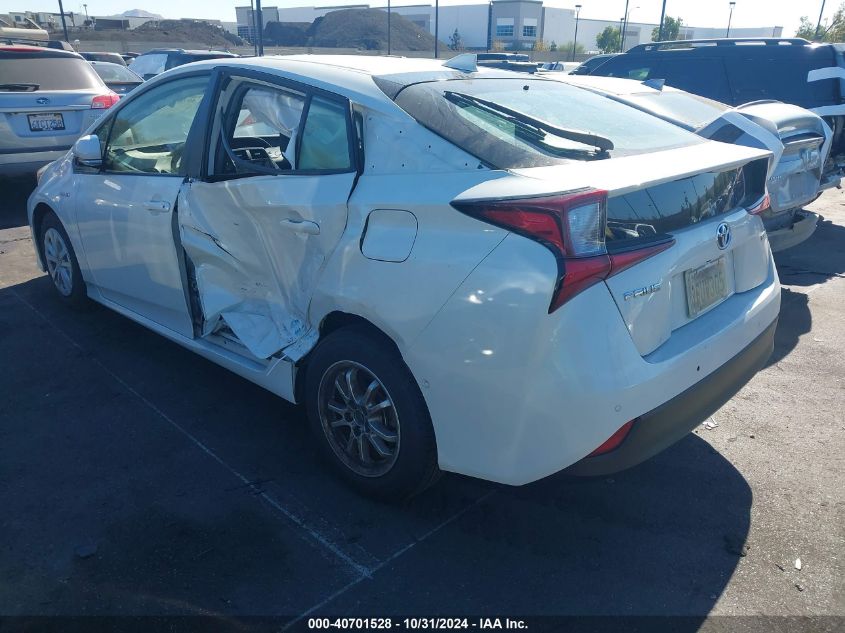 2019 Toyota Prius Le VIN: JTDKARFUXK3081580 Lot: 40701528