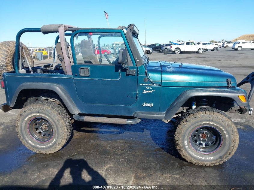 1998 Jeep Wrangler Sport VIN: 1J4FY19S9WP749810 Lot: 40701620