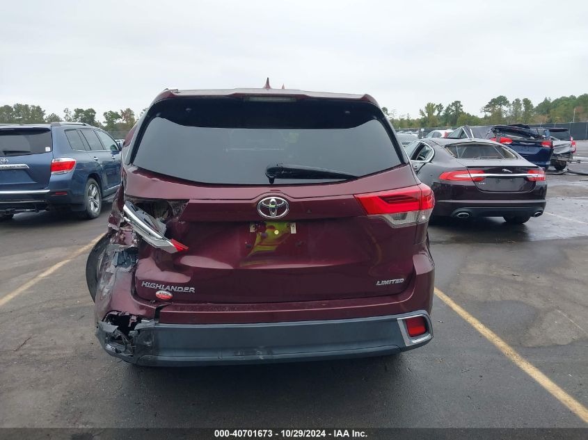 2018 Toyota Highlander Limited VIN: 5TDYZRFH6JS286591 Lot: 40701673