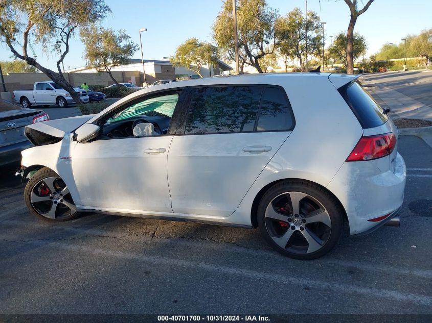 2015 Volkswagen Golf Gti 2.0T Autobahn 4-Door VIN: 3VW5T7AU4FM103979 Lot: 40701700