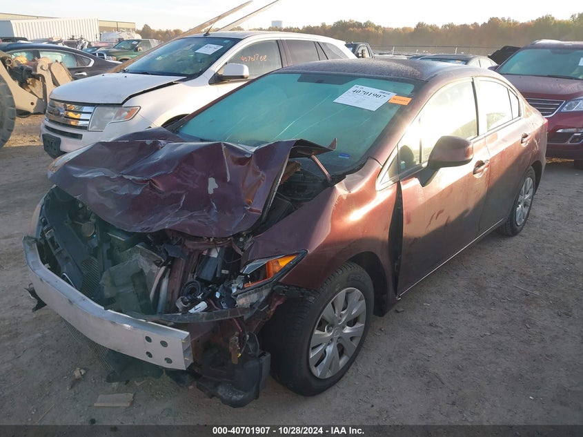 2012 Honda Civic Sdn Lx VIN: 19XFB2F53CE061745 Lot: 40701907