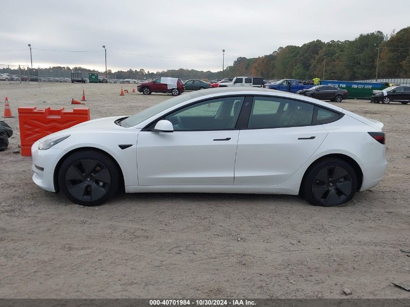 2021 Tesla Model 3 Standard Range Plus Rear-Wheel Drive VIN: 5YJ3E1EA4MF942789 Lot: 40701984