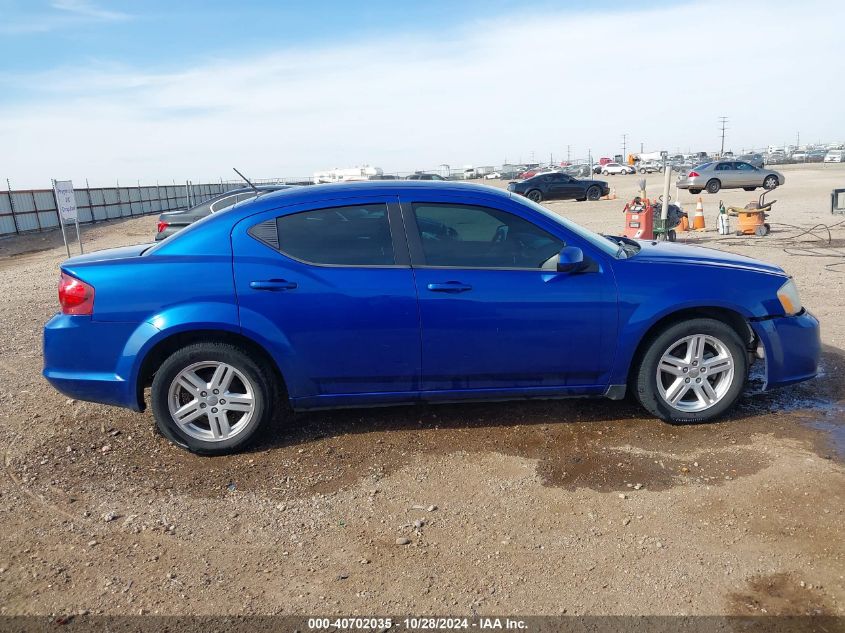 2013 Dodge Avenger Sxt VIN: 1C3CDZCBXDN746567 Lot: 40702035