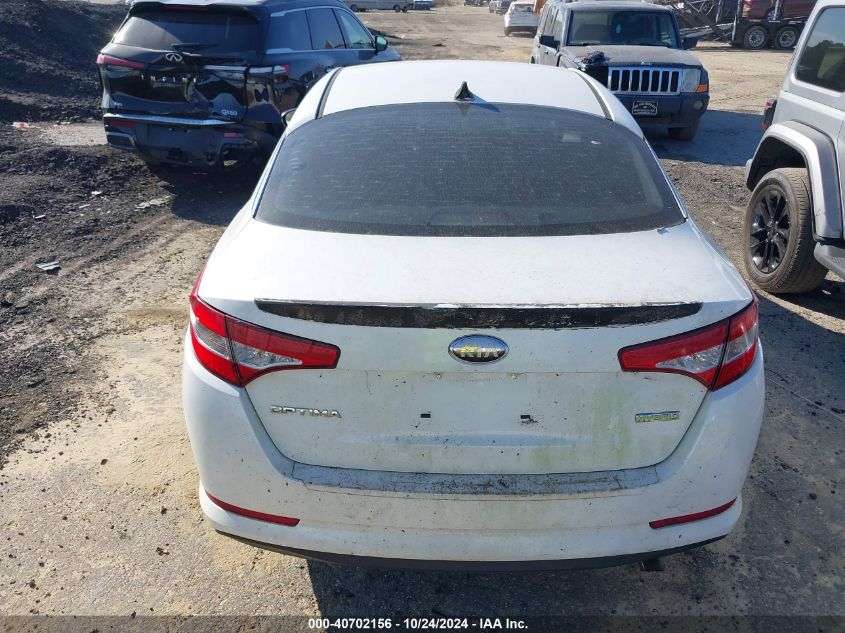 2013 Kia Optima Hybrid Lx VIN: KNAGM4AD4D5040566 Lot: 40702156