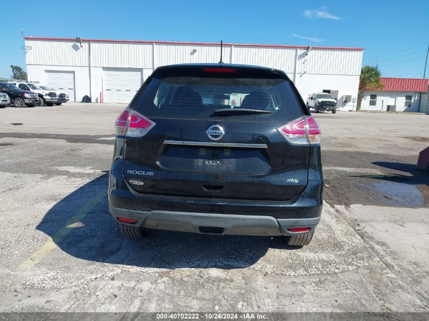 2016 Nissan Rogue S VIN: KNMAT2MV0GP635458 Lot: 40702222