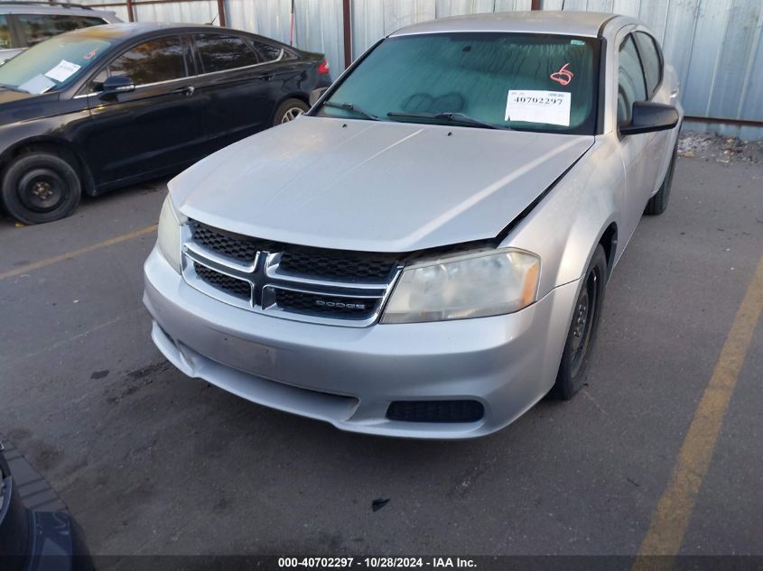 2012 Dodge Avenger Se VIN: 1C3CDZAB7CN102834 Lot: 40702297