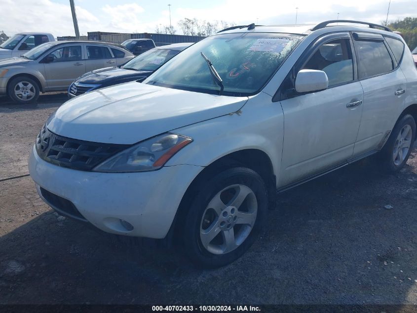 2004 Nissan Murano Sl VIN: JN8AZ08W74W340952 Lot: 40702433