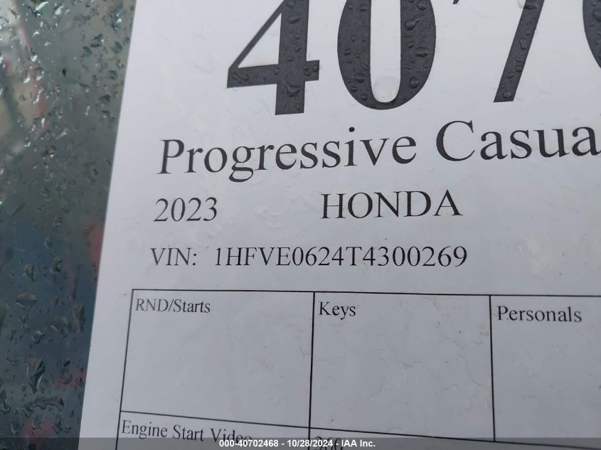 2023 Honda Sxs1000 VIN: 1HFVE0624T4300269 Lot: 40702468