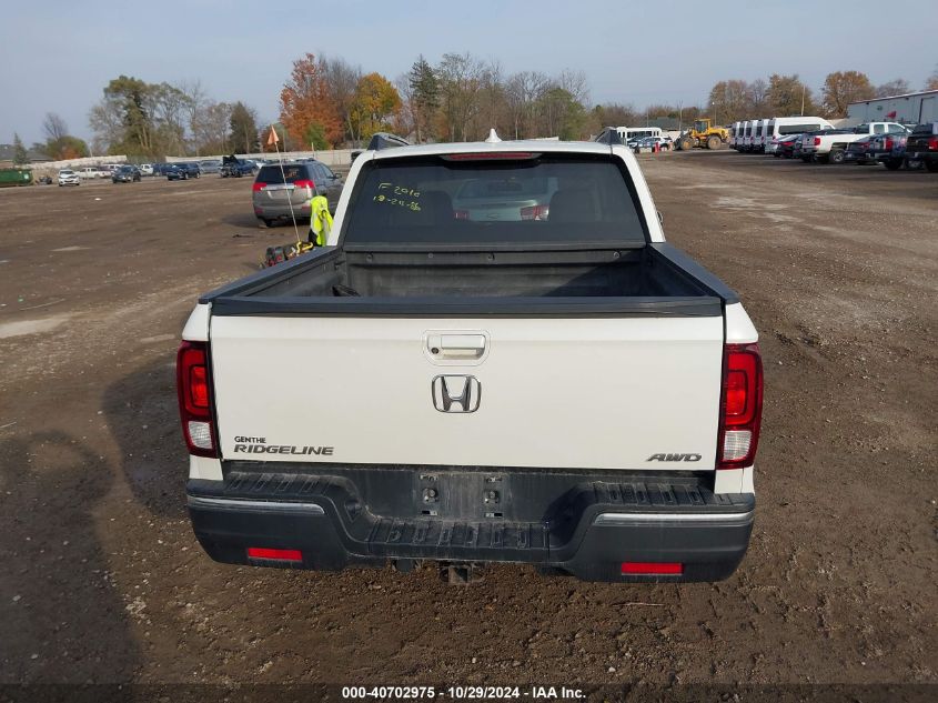 2017 Honda Ridgeline Rtl VIN: 5FPYK3F52HB015251 Lot: 40702975