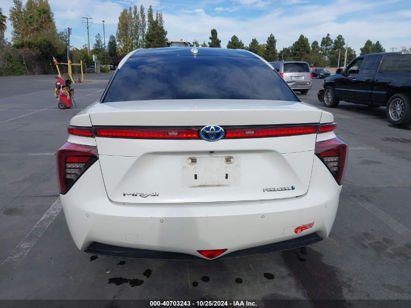 2017 Toyota Mirai VIN: JTDBVRBD4HA002371 Lot: 40703243