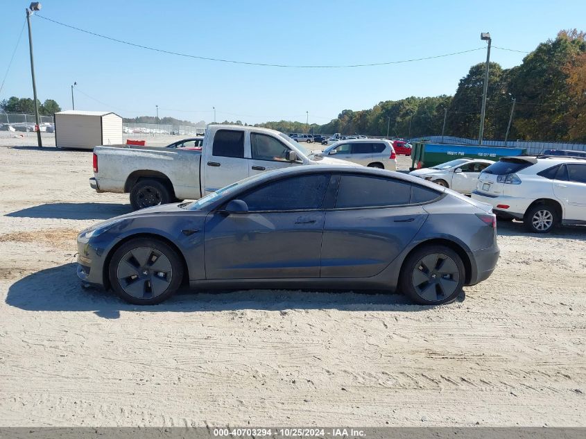 2022 Tesla Model 3 Long Range Dual Motor All-Wheel Drive VIN: 5YJ3E1EB6NF245389 Lot: 40703294