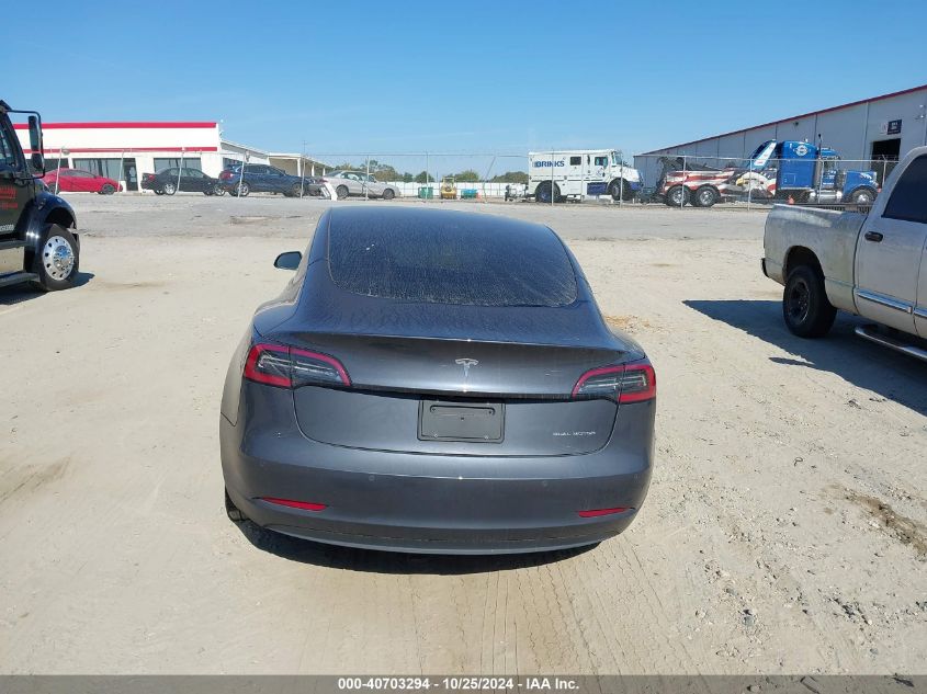 2022 Tesla Model 3 Long Range Dual Motor All-Wheel Drive VIN: 5YJ3E1EB6NF245389 Lot: 40703294