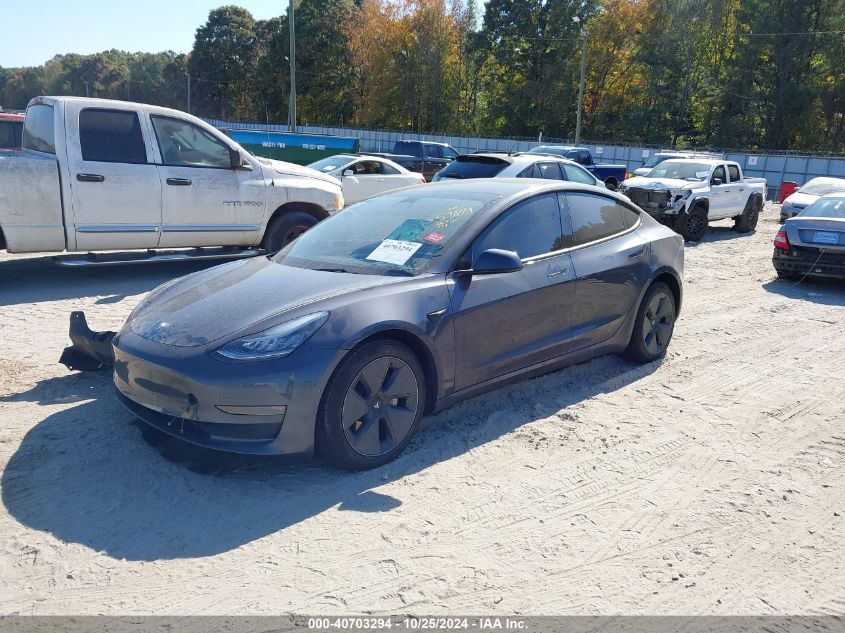 2022 Tesla Model 3 Long Range Dual Motor All-Wheel Drive VIN: 5YJ3E1EB6NF245389 Lot: 40703294