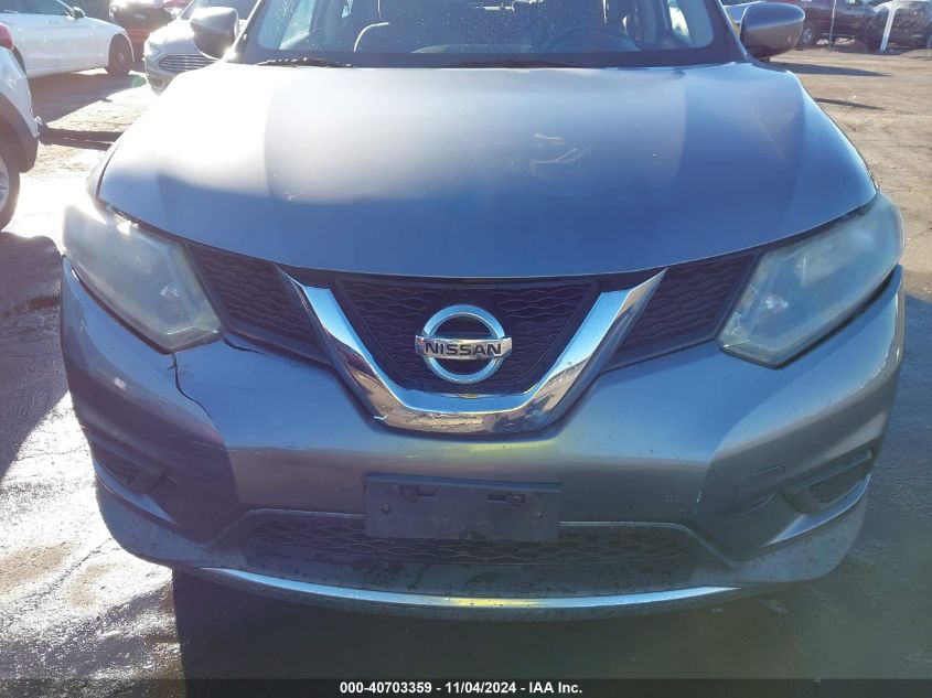 2016 Nissan Rogue S VIN: KNMAT2MT2GP662837 Lot: 40703359