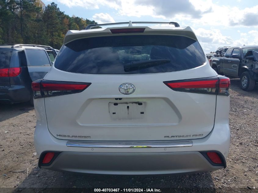 2021 Toyota Highlander Platinum VIN: 5TDFZRBH2MS063093 Lot: 40703467