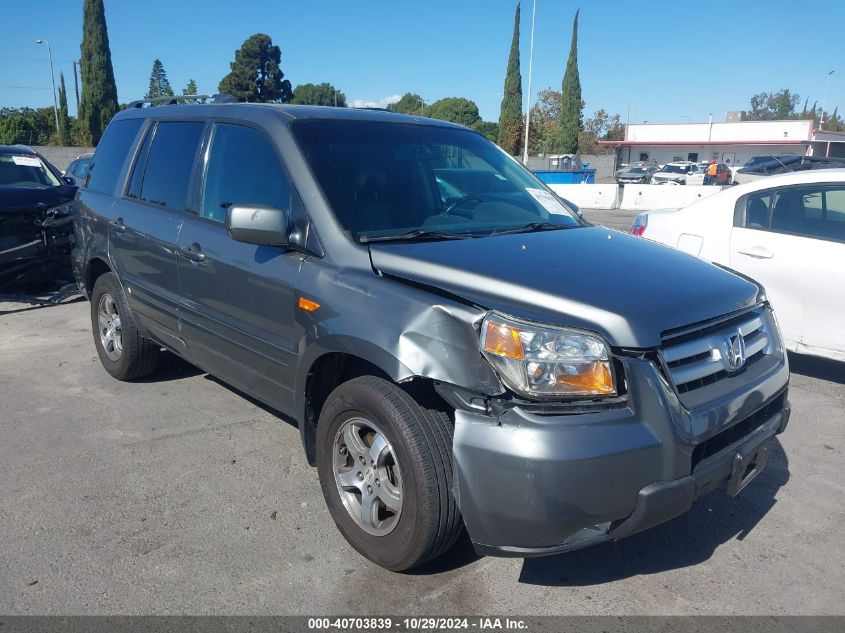 2007 Honda Pilot Ex-L VIN: 5FNYF28667B016883 Lot: 40703839