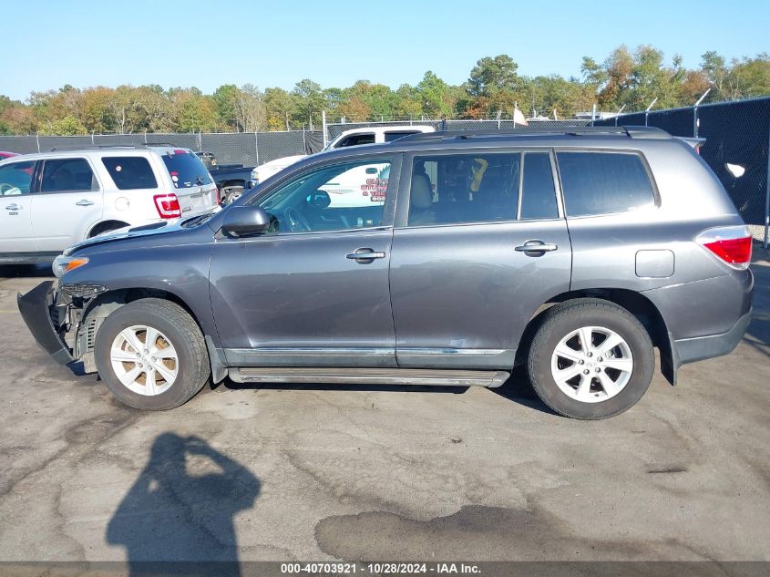 2013 Toyota Highlander Plus/Se VIN: 5TDZK3EH6DS137819 Lot: 40703921