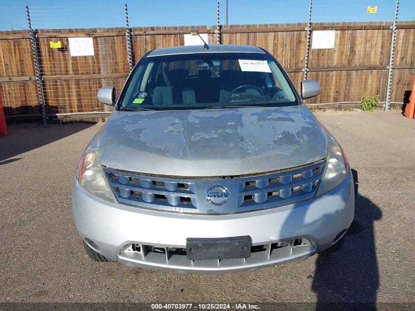 2006 Nissan Murano S VIN: JN8AZ08W56W505285 Lot: 40703977