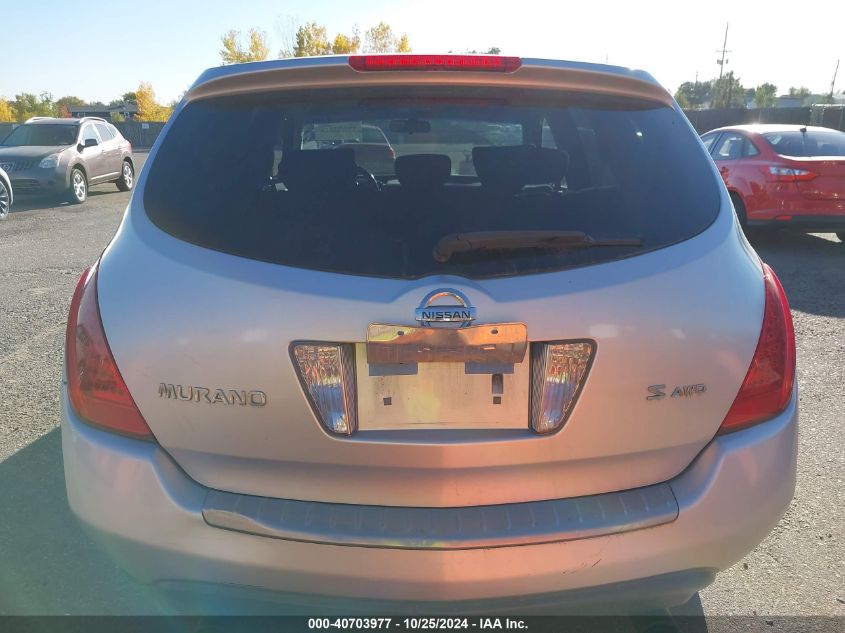 2006 Nissan Murano S VIN: JN8AZ08W56W505285 Lot: 40703977