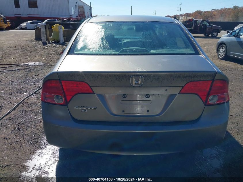 2008 Honda Civic Lx VIN: 2HGFA165X8H348767 Lot: 40704108