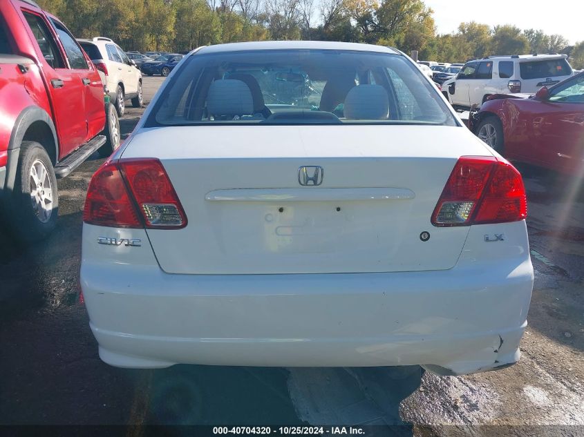 2004 Honda Civic Lx VIN: 2HGES16584H593697 Lot: 40704320