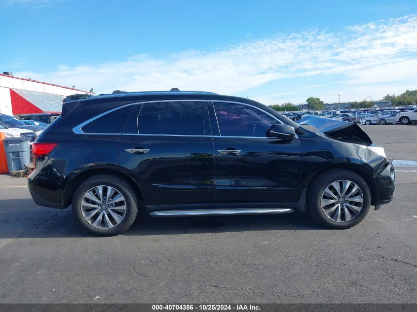 2014 Acura Mdx Technology VIN: 5FRYD4H44EB044709 Lot: 40704356