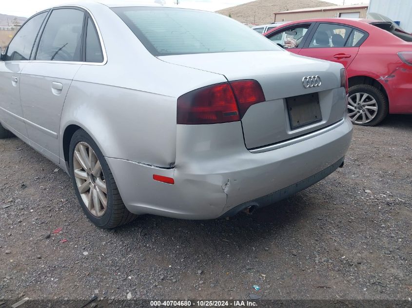 2007 Audi A4 2.0T VIN: WAUDF78E77A127211 Lot: 40704680