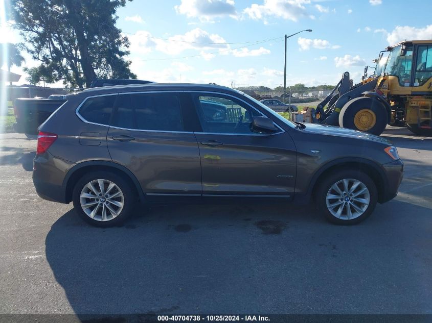 2013 BMW X3 xDrive28I VIN: 5UXWX9C52DL873799 Lot: 40704738