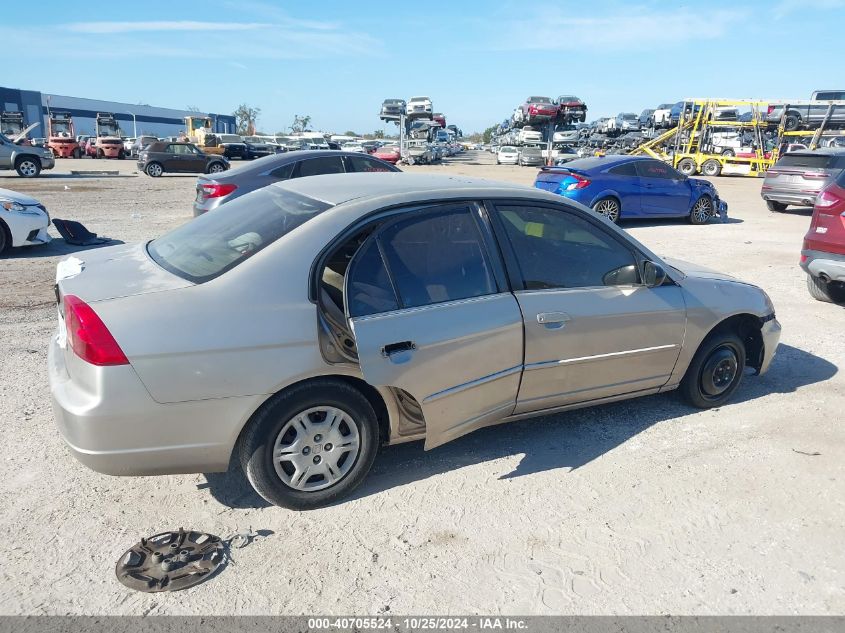 2002 Honda Civic Lx VIN: 2HGES16552H599633 Lot: 40705524