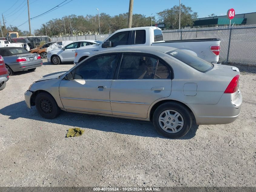 2002 Honda Civic Lx VIN: 2HGES16552H599633 Lot: 40705524