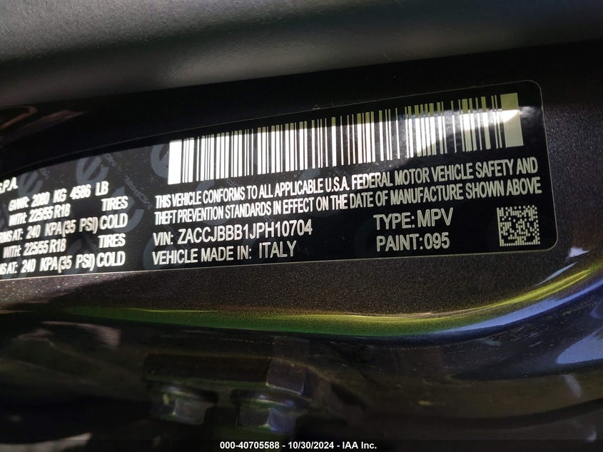 2018 JEEP RENEGADE LATITUDE 4X4 - ZACCJBBB1JPH10704