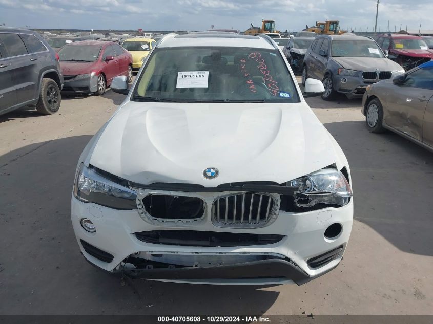 2016 BMW X3 Sdrive28I VIN: 5UXWZ7C59G0M83660 Lot: 40705608