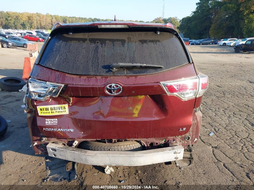 2015 Toyota Highlander Le Plus V6 VIN: 5TDZKRFH2FS060029 Lot: 40705660