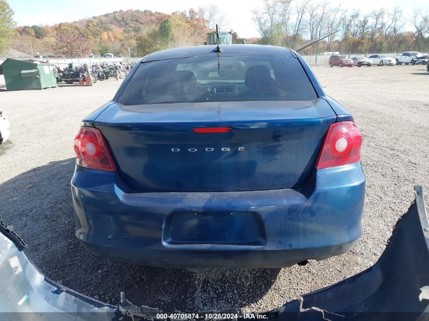 2013 Dodge Avenger Se VIN: 1C3CDZAB2DN551436 Lot: 40705874