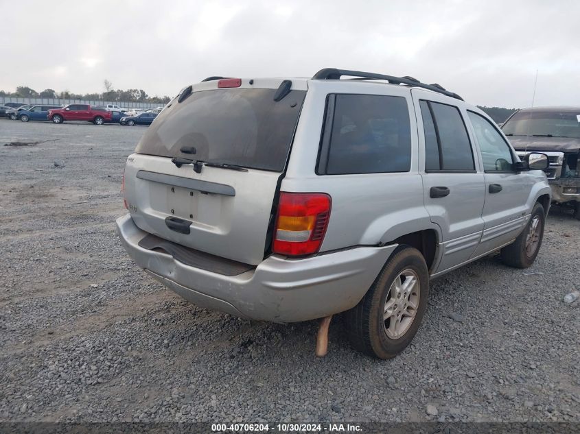 2004 Jeep Grand Cherokee Laredo VIN: 1J4GX48S34C249625 Lot: 40706204