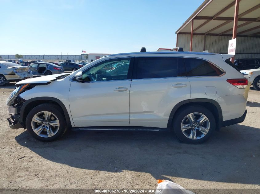 2018 Toyota Highlander Limited VIN: 5TDYZRFHXJS260124 Lot: 40706278