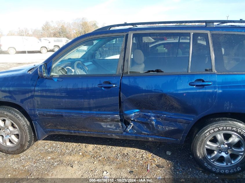 2007 Toyota Highlander V6 VIN: JTEEP21A770189773 Lot: 40706310