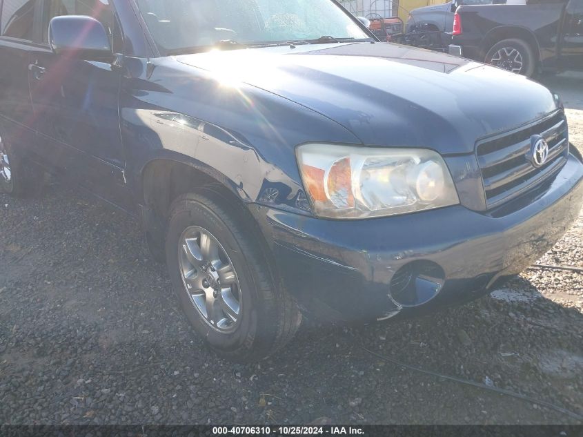 2007 Toyota Highlander V6 VIN: JTEEP21A770189773 Lot: 40706310