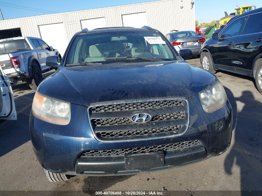 2007 Hyundai Santa Fe Gls VIN: 5NMSG73D97H063801 Lot: 40706488