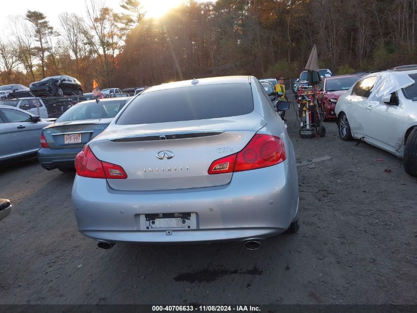 2013 Infiniti G37X VIN: JN1CV6AR5DM760988 Lot: 40706633