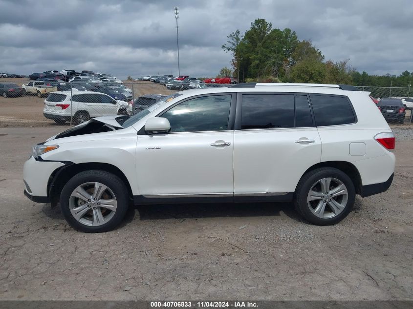 2012 Toyota Highlander Limited V6 VIN: 5TDYK3EHXCS085573 Lot: 40706833