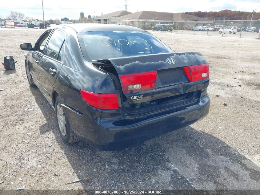 2005 Honda Accord 2.4 Lx VIN: 1HGCM56475A059879 Lot: 40707063