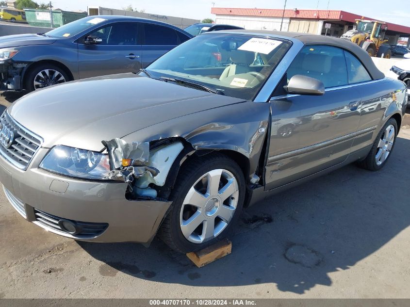 2006 Audi A4 3.0 VIN: WAUDT48HX6K011785 Lot: 40707170