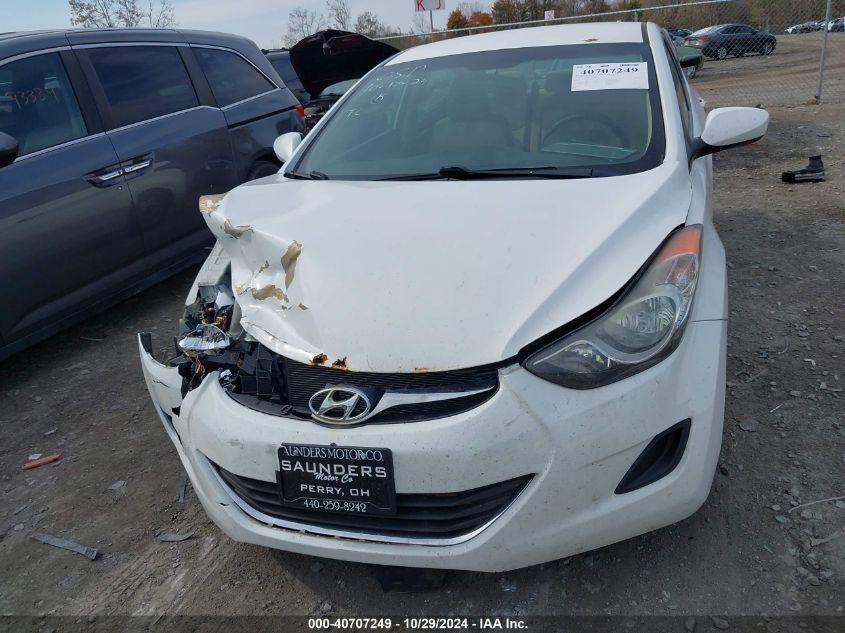 2013 Hyundai Elantra Gls VIN: 5NPDH4AE4DH307109 Lot: 40707249